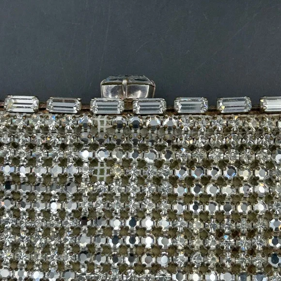 Vintage Walborg W Germany rhinestone & faux diamond Clutch - Picture 2 of 7